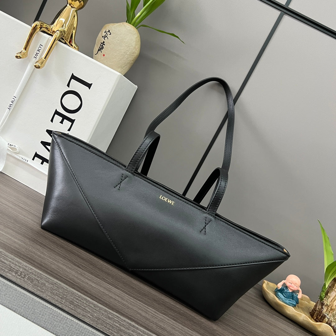 PUZZLE FOLD CROPPED 39 BAG IN BLACK SOLF GRAINED CALFSKIN mysite