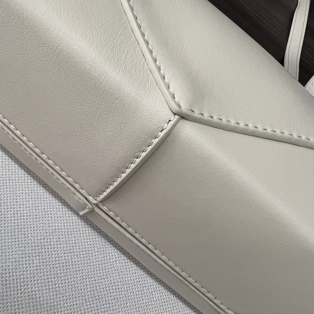 PUZZLE FOLD CROPPED 39 BAG IN WHITE SOLF GRAINED CALFSKIN mysite