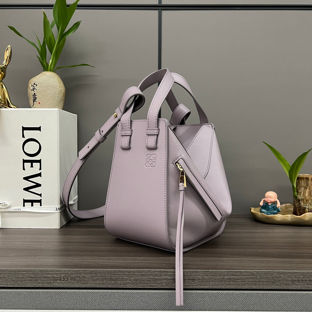 LOE MINI 20 HAMMOCK BAG IN DUSTY PINK CALFSKIN mysite