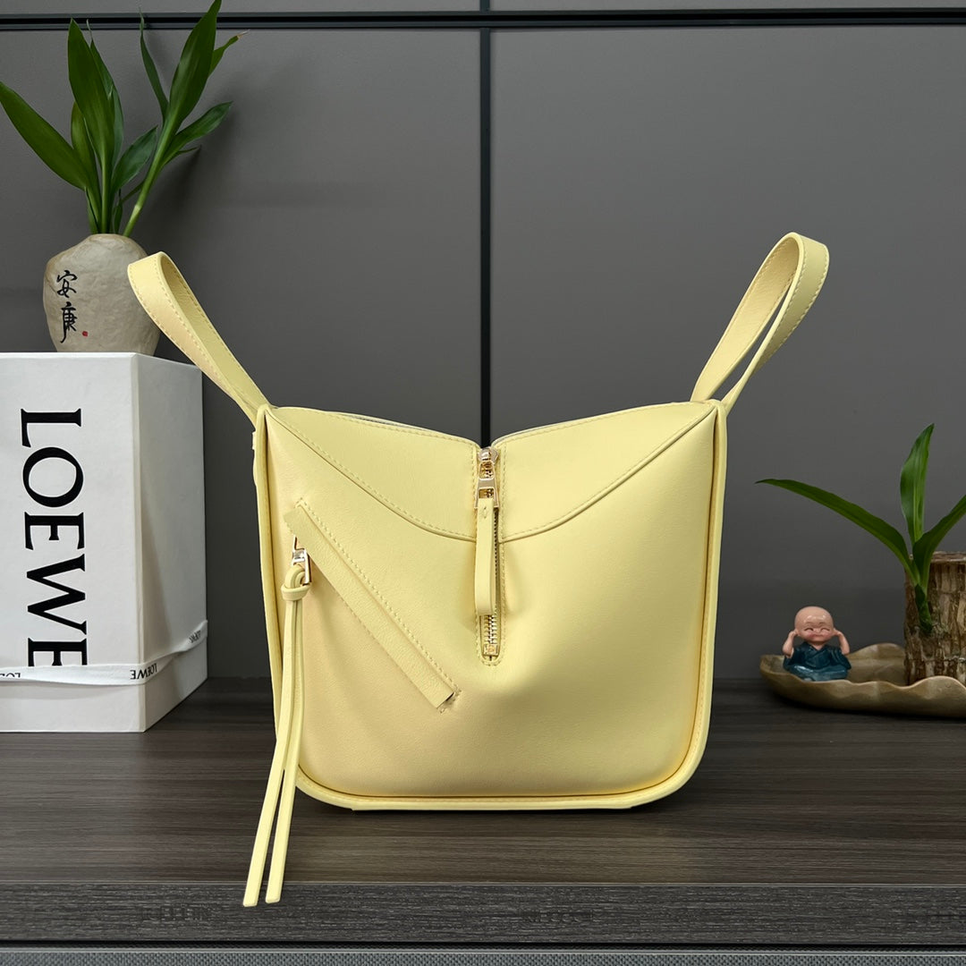 LOE MINI 20 HAMMOCK BAG IN LIGHT YELLOW CALFSKIN mysite