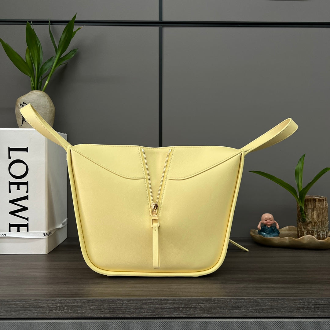 LOE MINI 20 HAMMOCK BAG IN LIGHT YELLOW CALFSKIN mysite