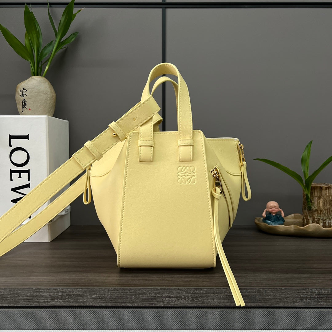 LOE MINI 20 HAMMOCK BAG IN LIGHT YELLOW CALFSKIN mysite