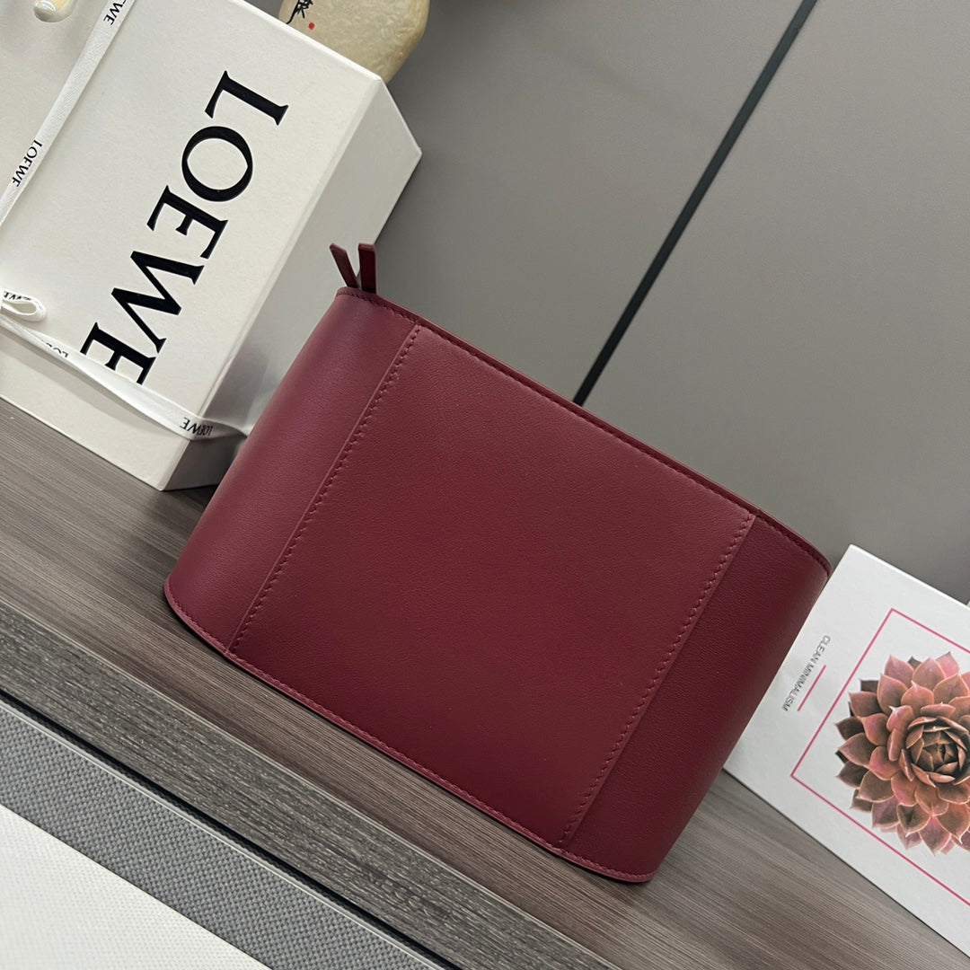 LOE 20 HAMMOCK COMPACT BAG IN BURGUNDY RED CALFSKIN mysite