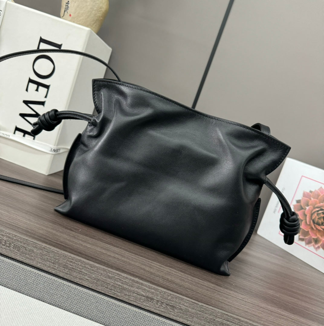 LOE 23 MINI FLAMENCO PURSE BAG IN BLACK NAPPA LAMBSKIN mysite