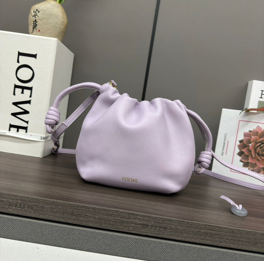 LOE 23 FLAMENCO PURSE BUCKET IN PERIWINKLE PURPLE LAMBSKIN mysite