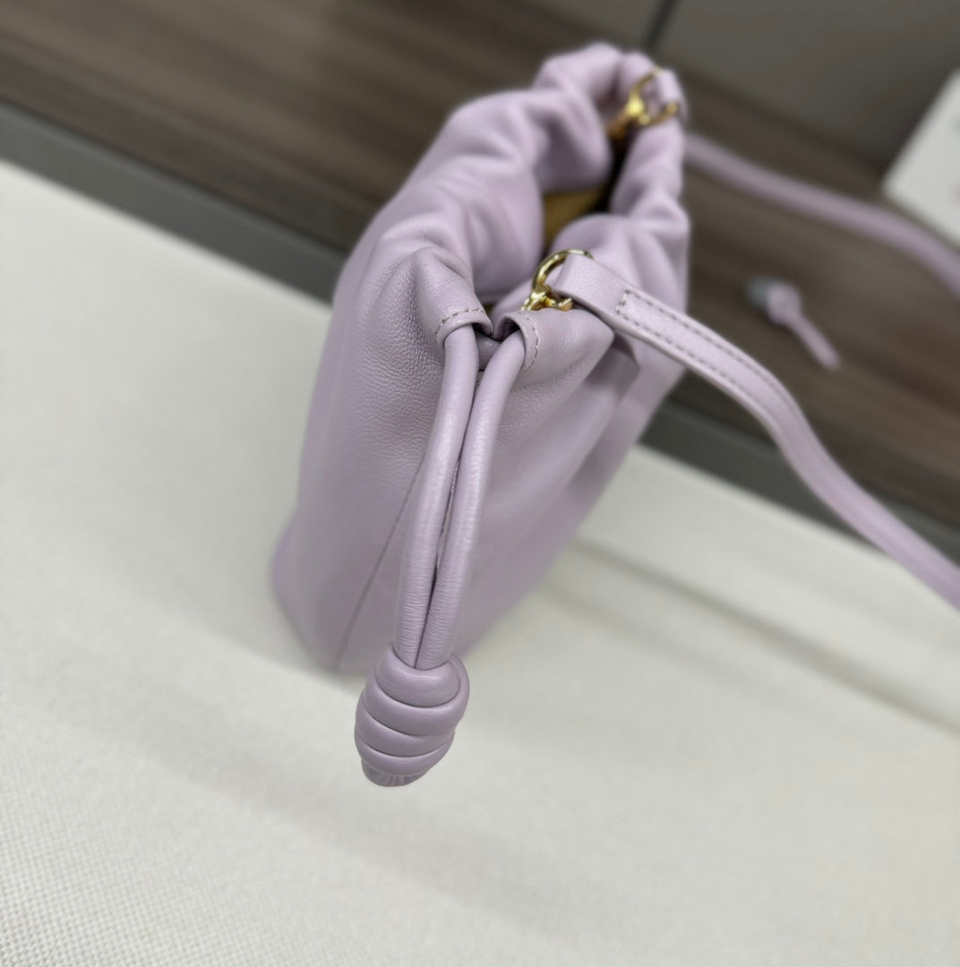 LOE 23 FLAMENCO PURSE BUCKET IN PERIWINKLE PURPLE LAMBSKIN mysite