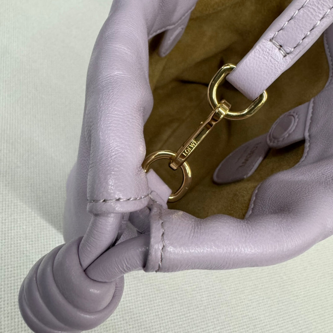 LOE 23 FLAMENCO PURSE BUCKET IN PERIWINKLE PURPLE LAMBSKIN mysite