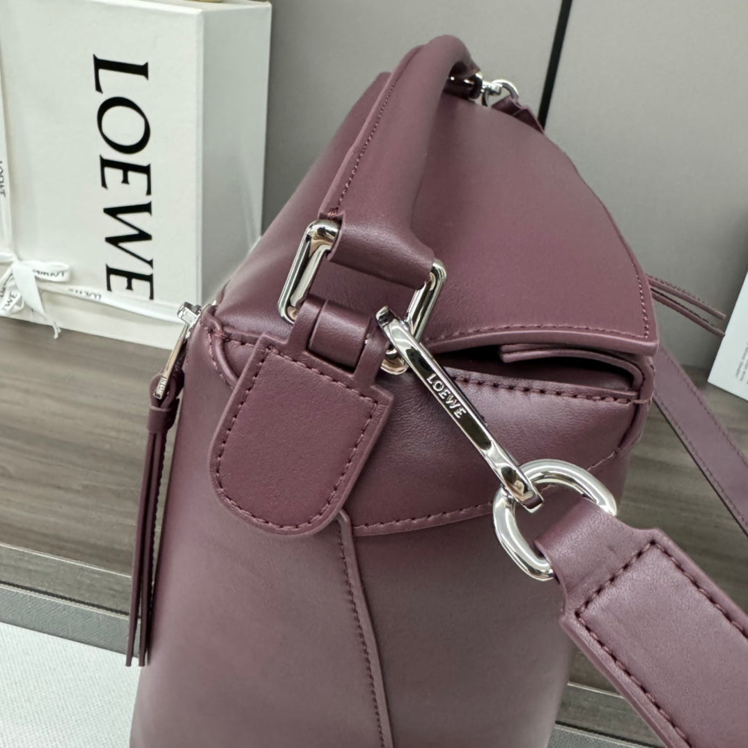 LOE PUZZLE 33 BAG IN WINE PURPLE CALFSKIN mysite