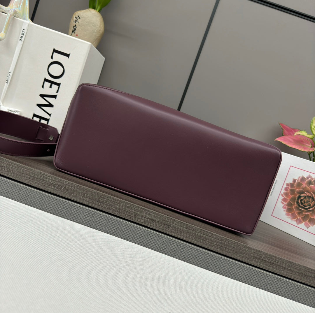 LOE PUZZLE 33 BAG IN WINE PURPLE CALFSKIN mysite