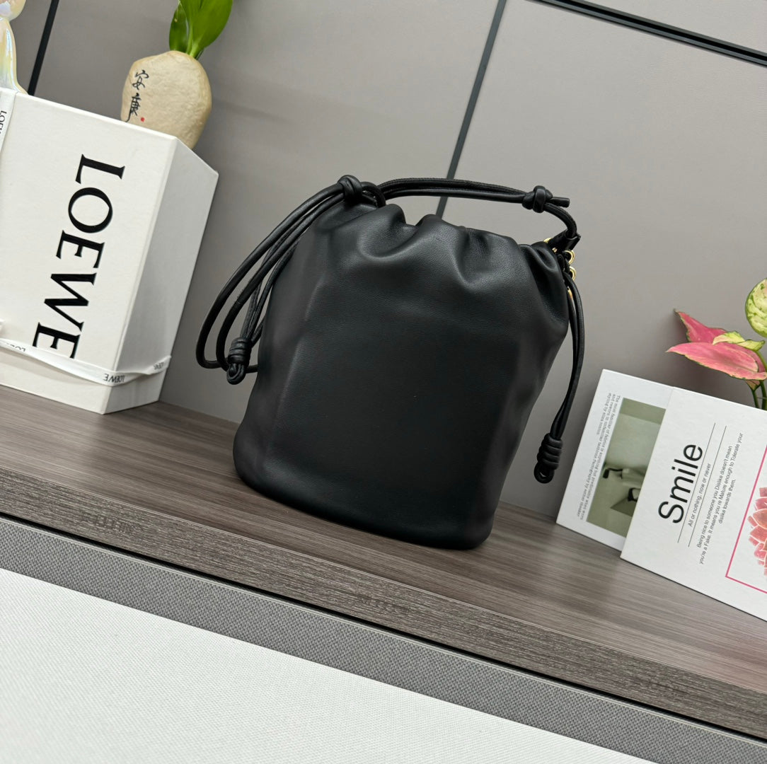 Loewe Flamenco Purse Bucket 32 Black Lambskin Ghw mysite