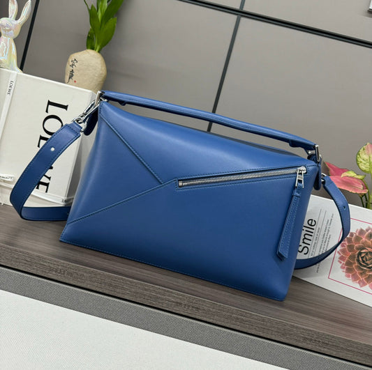 LOE PUZZLE 33 BAG IN COBALT BLUE CALFSKIN mysite