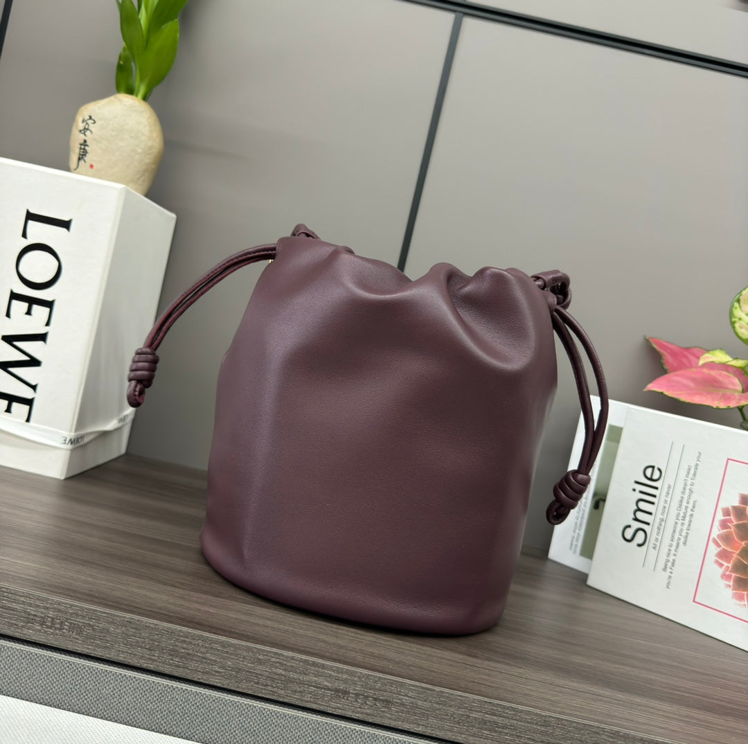 Loewe Flamenco Purse Bucket 32 Dark Burgundy Lambskin Ghw mysite