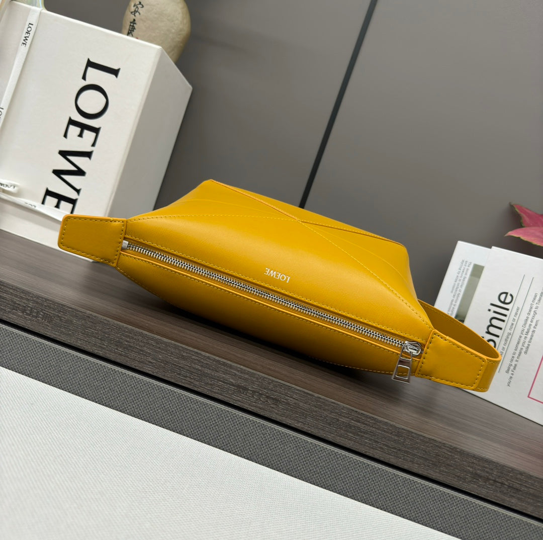 PUZZLE FOLD WASH 22 BAG IN BANANA YELLOW SHINY CALFSKIN mysite