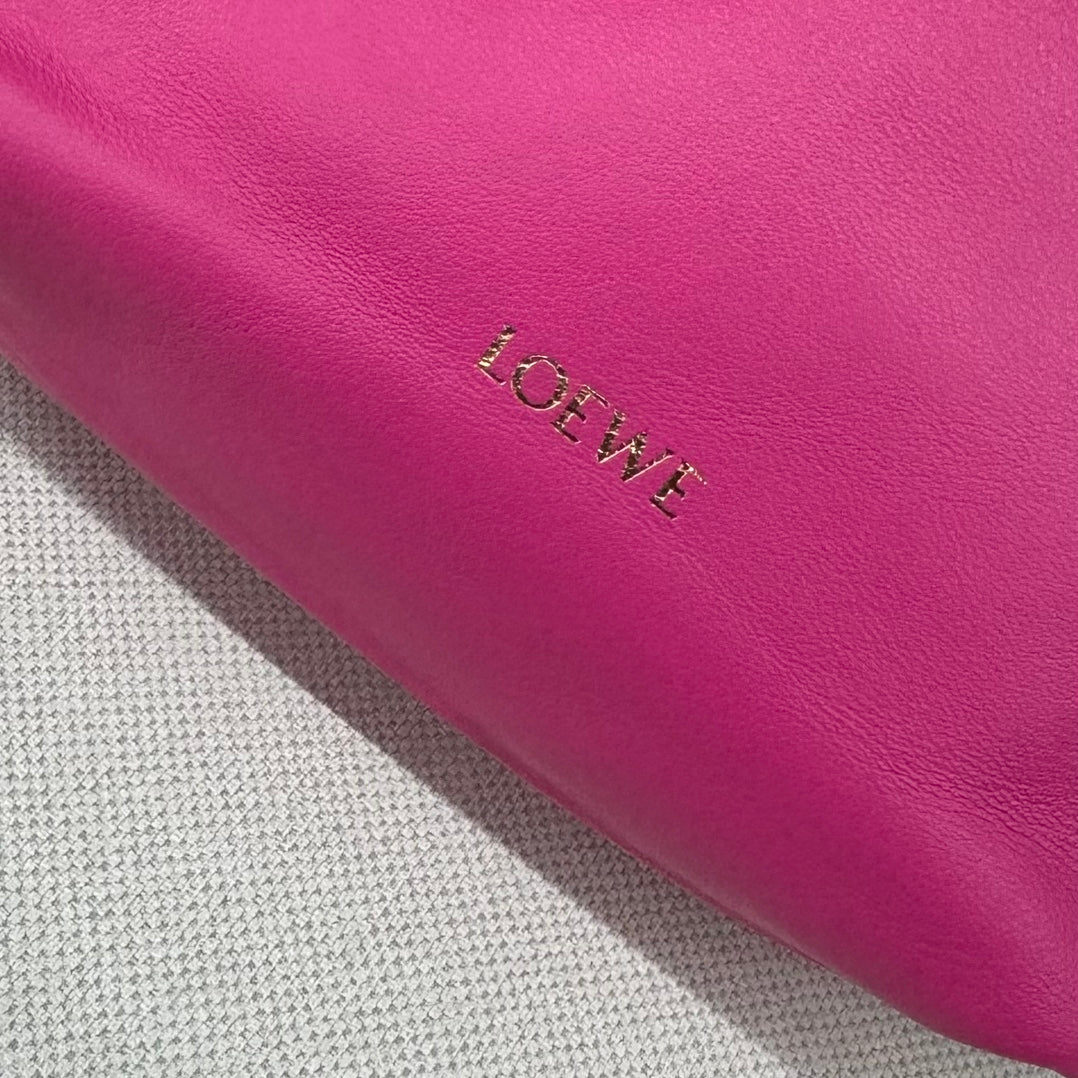 LOE 23 FLAMENCO PURSE BUCKET IN FUSICA PINK LAMBSKIN mysite