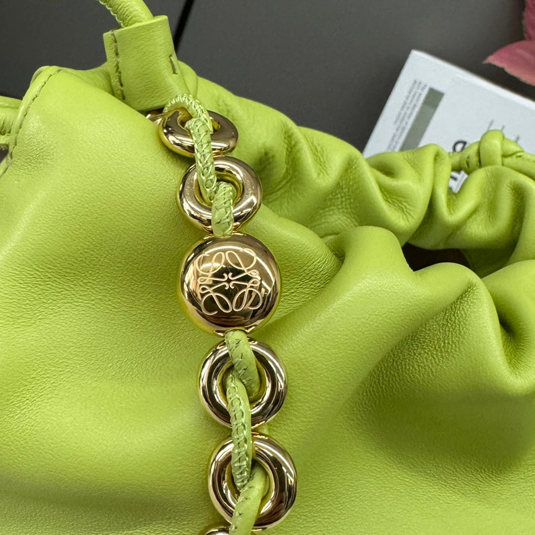 Loewe Flamenco Purse Bucket 32 Lime Lambskin Ghw mysite