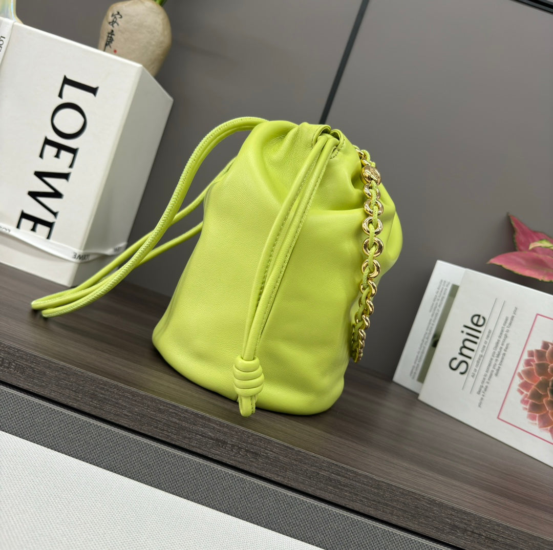 Loewe Flamenco Purse Bucket 32 Lime Lambskin Ghw mysite