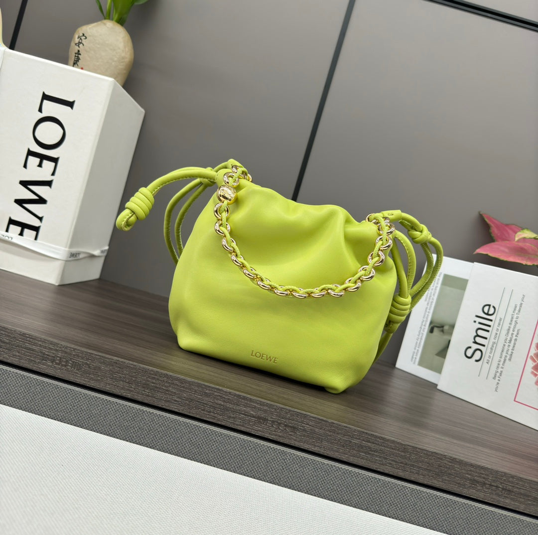 Loewe Flamenco Purse 23 Lime Lambskin Ghw mysite