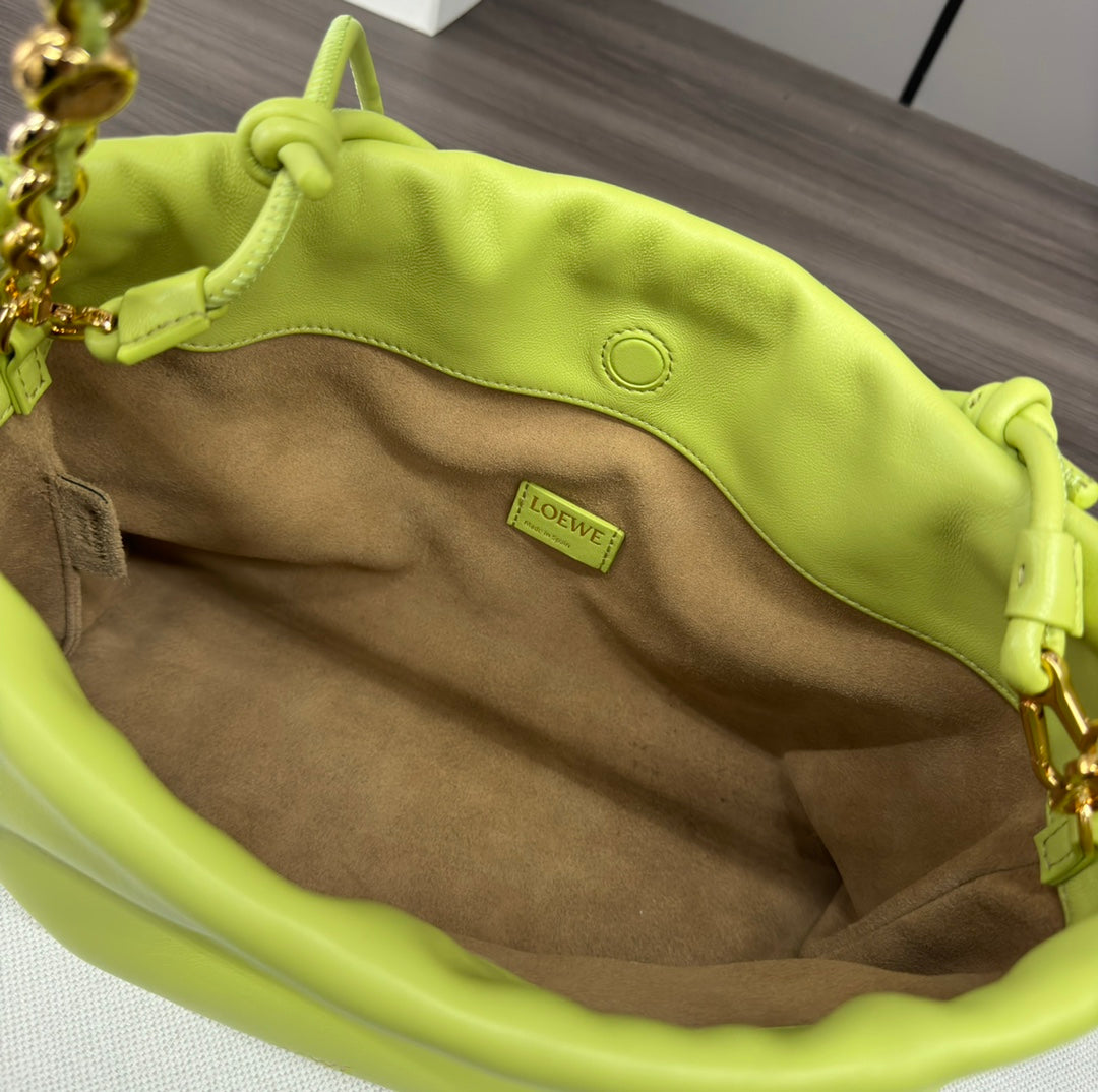 Loewe Flamenco Purse 30 Lime Lambskin Ghw mysite