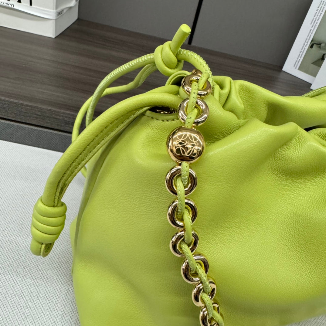 Loewe Flamenco Purse 30 Lime Lambskin Ghw mysite