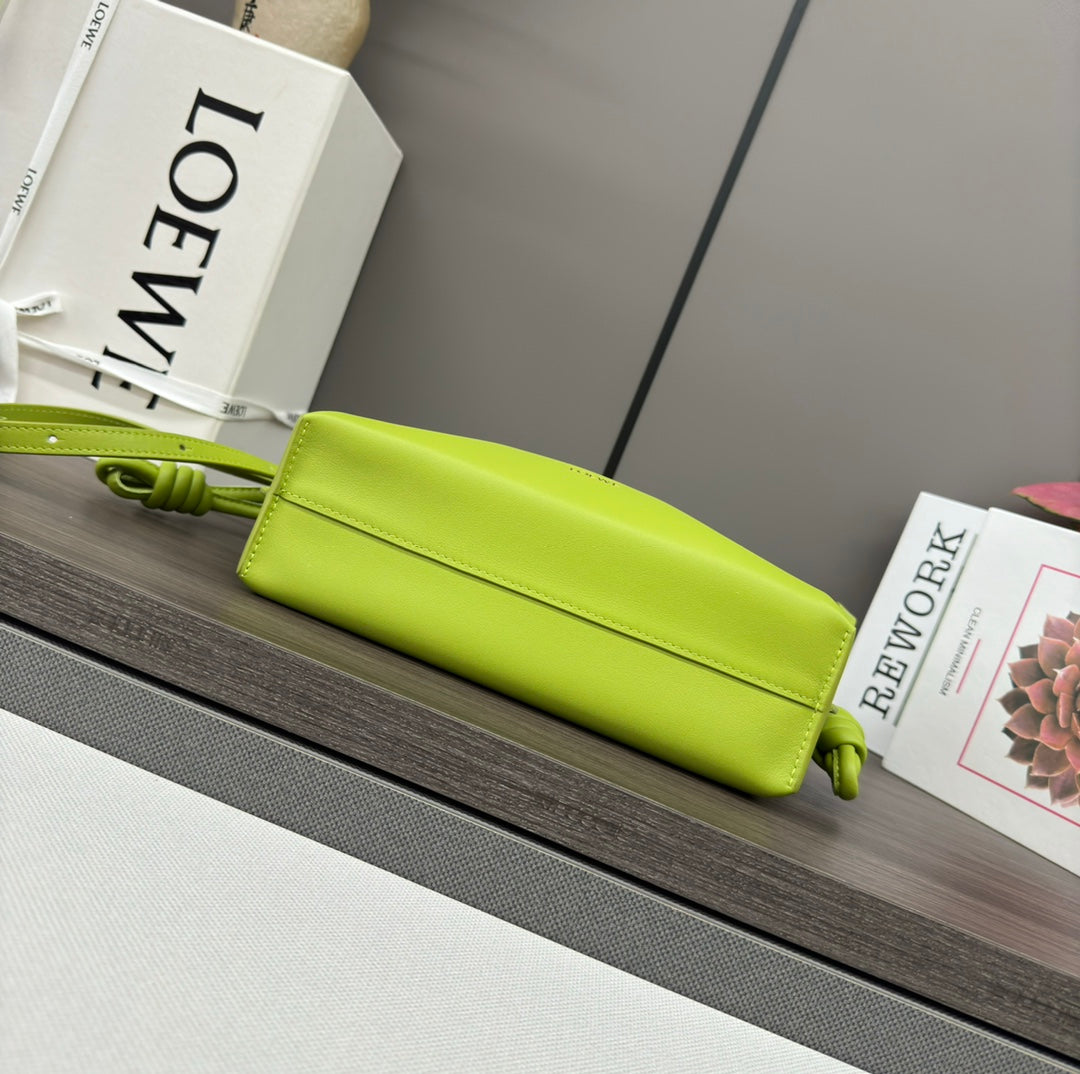 LOE 23 MINI FLAMENCO PURSE BAG IN GREEN CHARTREUSE NAPPA LAMBSKIN mysite