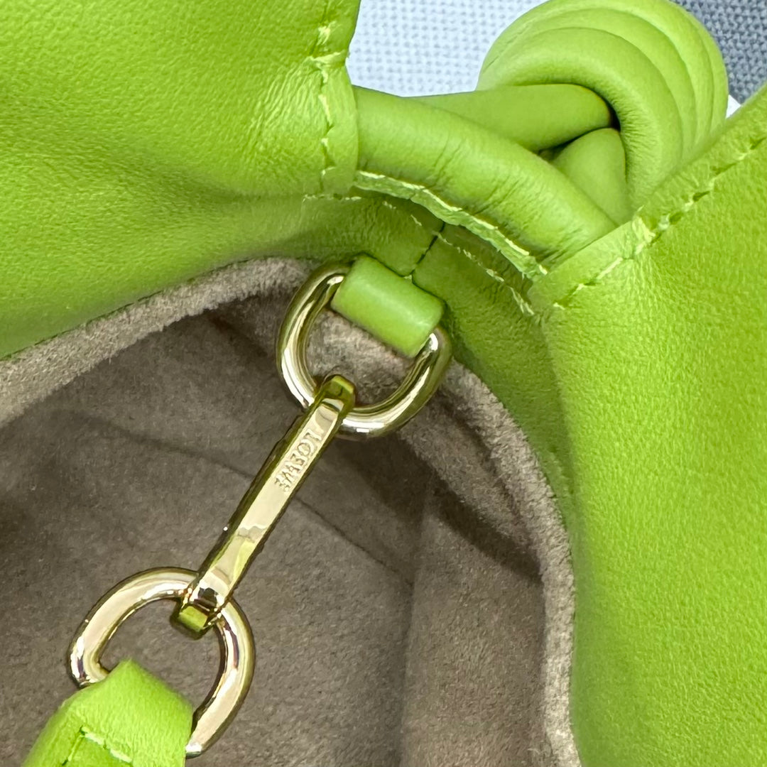 LOE 23 MINI FLAMENCO PURSE BAG IN GREEN CHARTREUSE NAPPA LAMBSKIN mysite