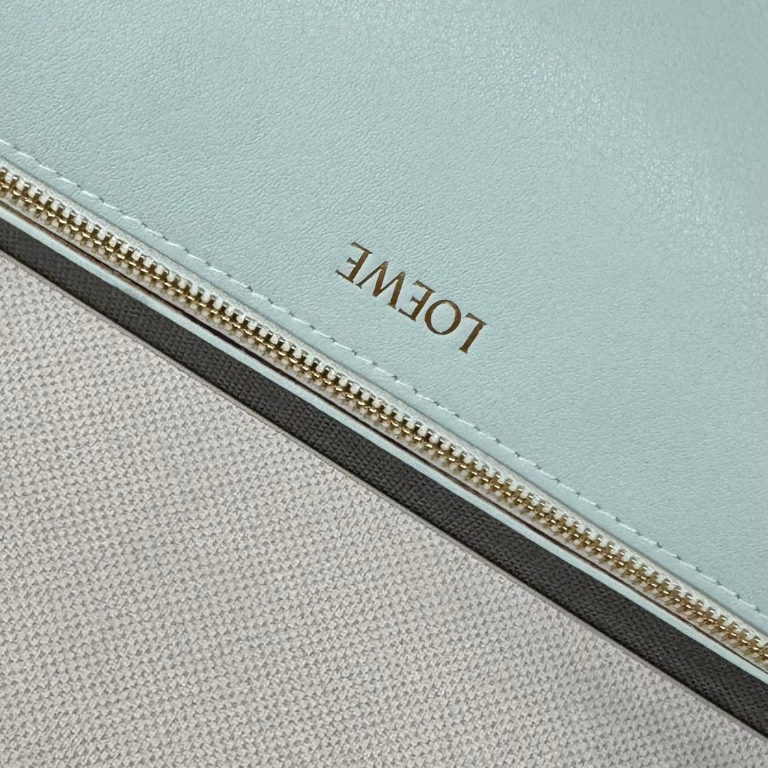 LOE MINI 23 FUZZLE FOLD POUCH IN LIGHT BLUE CALFSKIN mysite