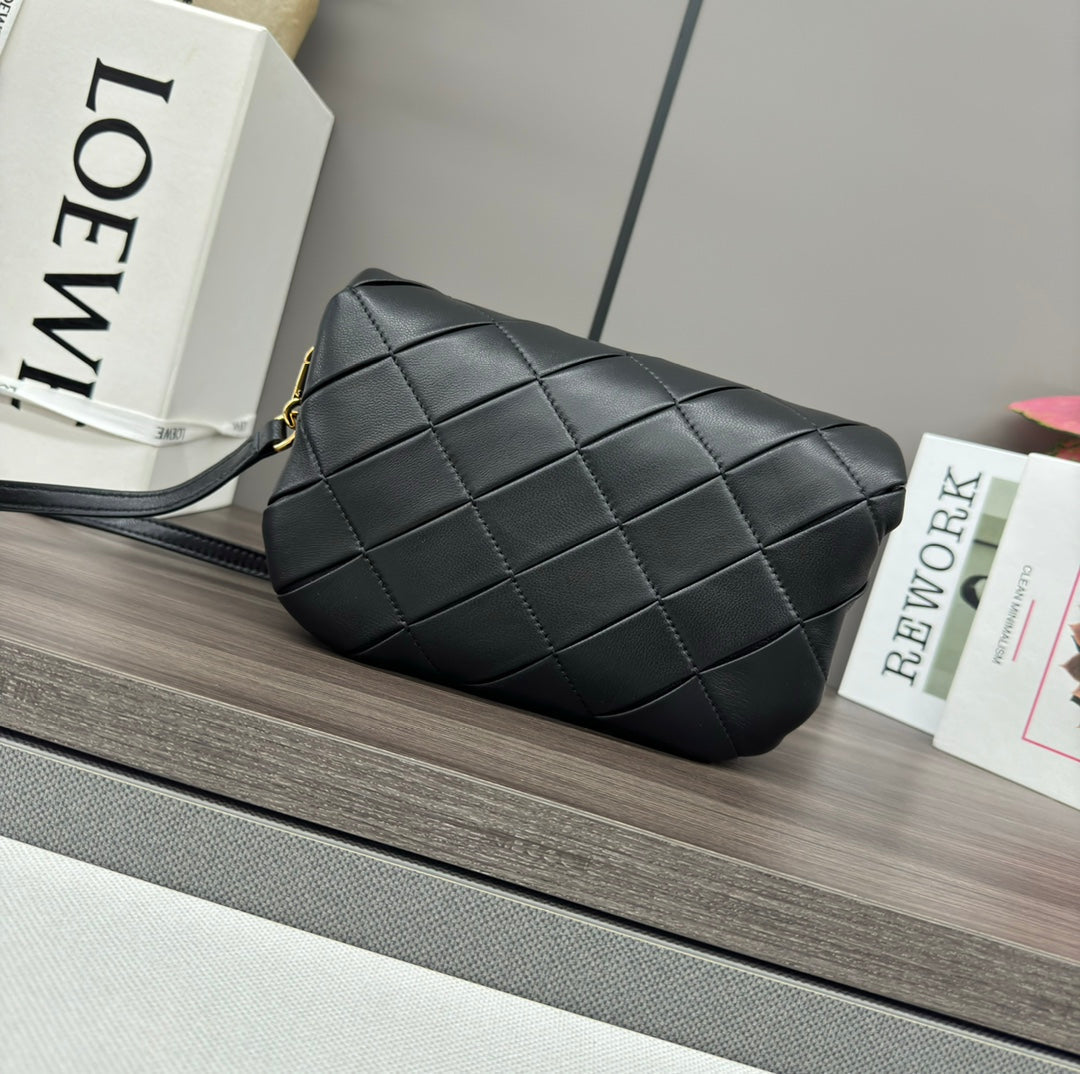 LOE 20 PUFFER GOYA BAG IN BLACK NAPPA LAMBSKIN mysite