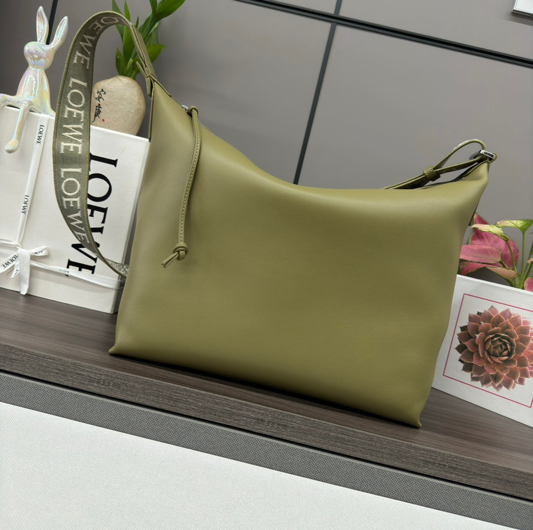CUBI CROSSBODY 44 BAG IN OLIVE GREEN SMOOTH CALFSKIN AND JACQUARD mysite