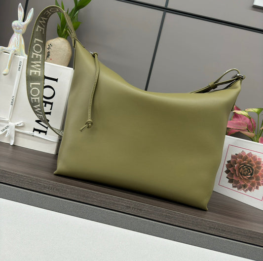CUBI CROSSBODY 44 BAG IN OLIVE GREEN SMOOTH CALFSKIN AND JACQUARD mysite