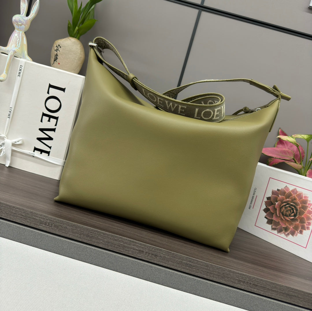 CUBI CROSSBODY 44 BAG IN OLIVE GREEN SMOOTH CALFSKIN AND JACQUARD mysite