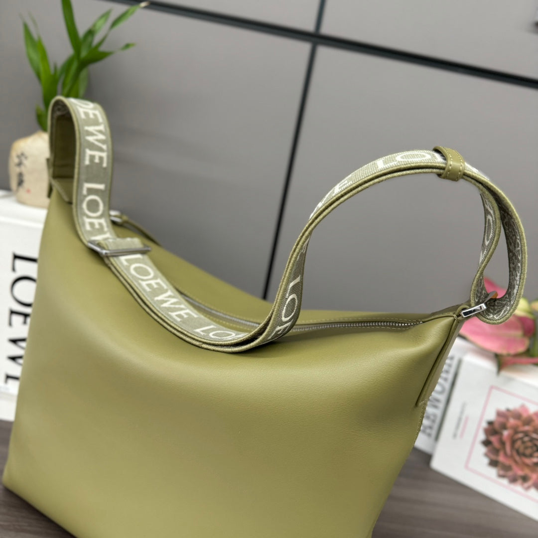 CUBI CROSSBODY 44 BAG IN OLIVE GREEN SMOOTH CALFSKIN AND JACQUARD mysite