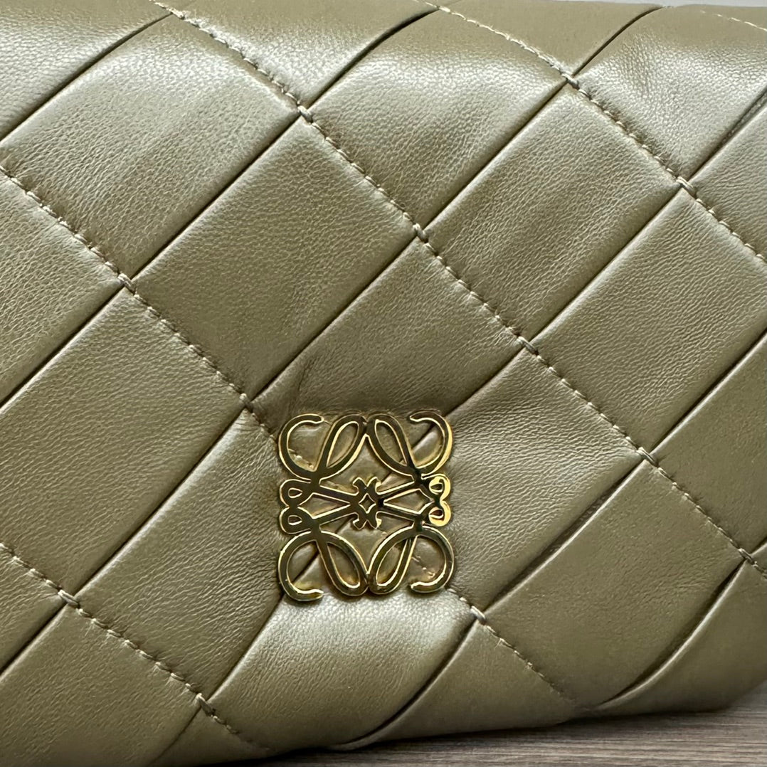 Loewe 25s Puffer Goya Bag 20 Khaki Green Lambskin mysite