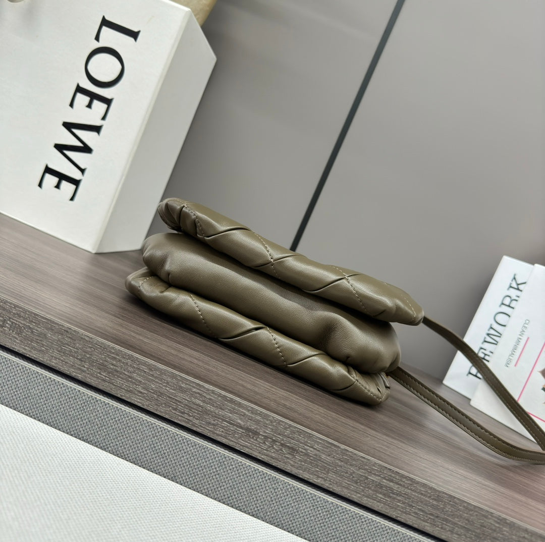 Loewe 25s Puffer Goya Bag 20 Khaki Green Lambskin mysite