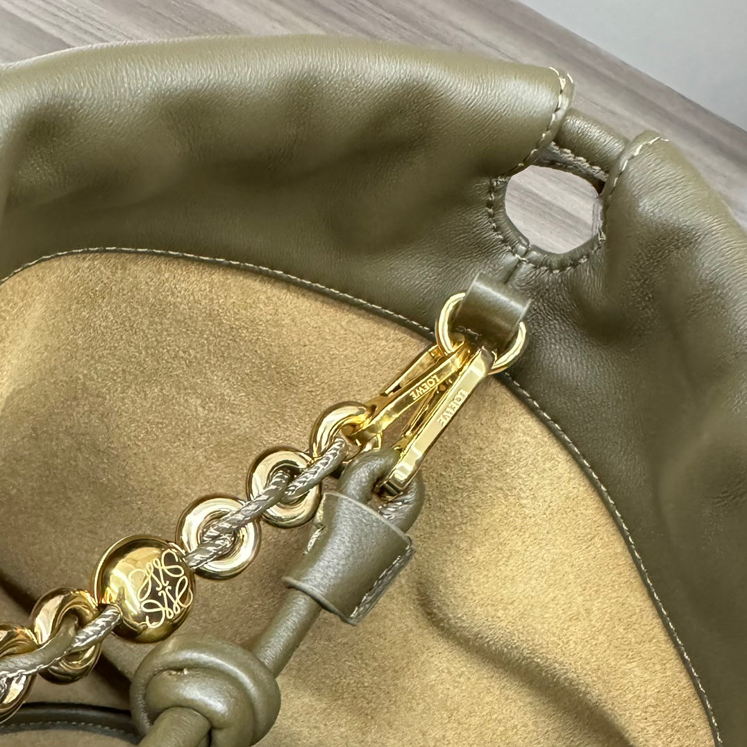 Loewe Flamenco Purse Bucket 32 Olive Lambskin Ghw mysite