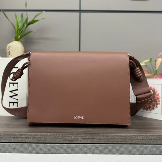 FLAMENCO SATCHEL 34 IN PECAN BROWN SHINY SUPPLE CALFSKIN mysite