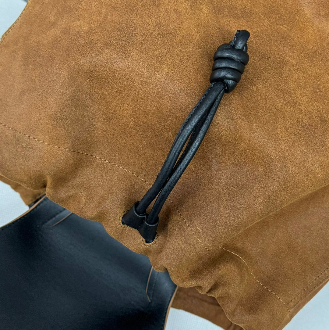 FLAMENCO 40 BACKPACK IN CINNAMON BROWN SUEDE mysite