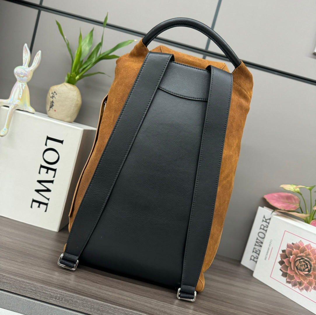 FLAMENCO 40 BACKPACK IN CINNAMON BROWN SUEDE mysite