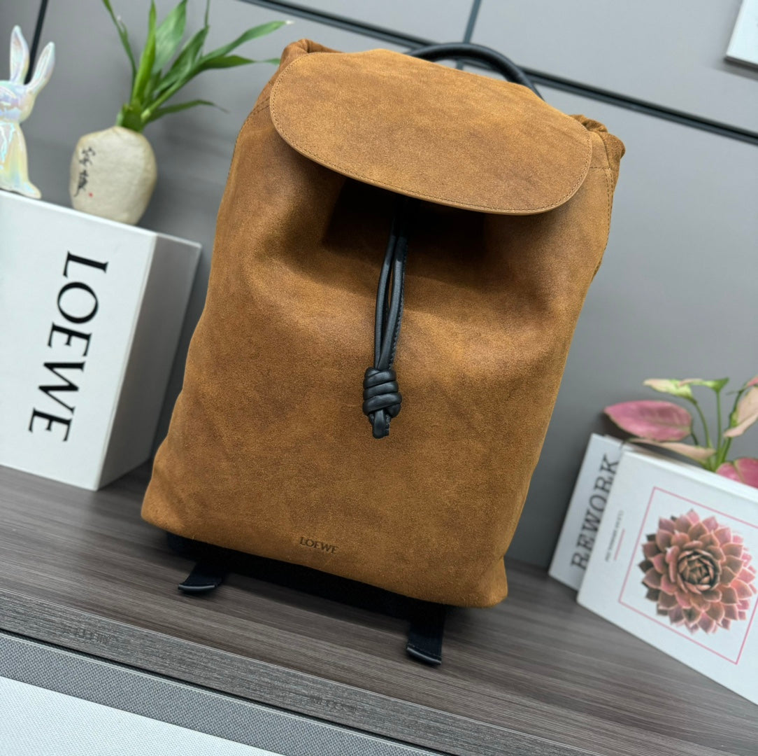 FLAMENCO 40 BACKPACK IN CINNAMON BROWN SUEDE mysite