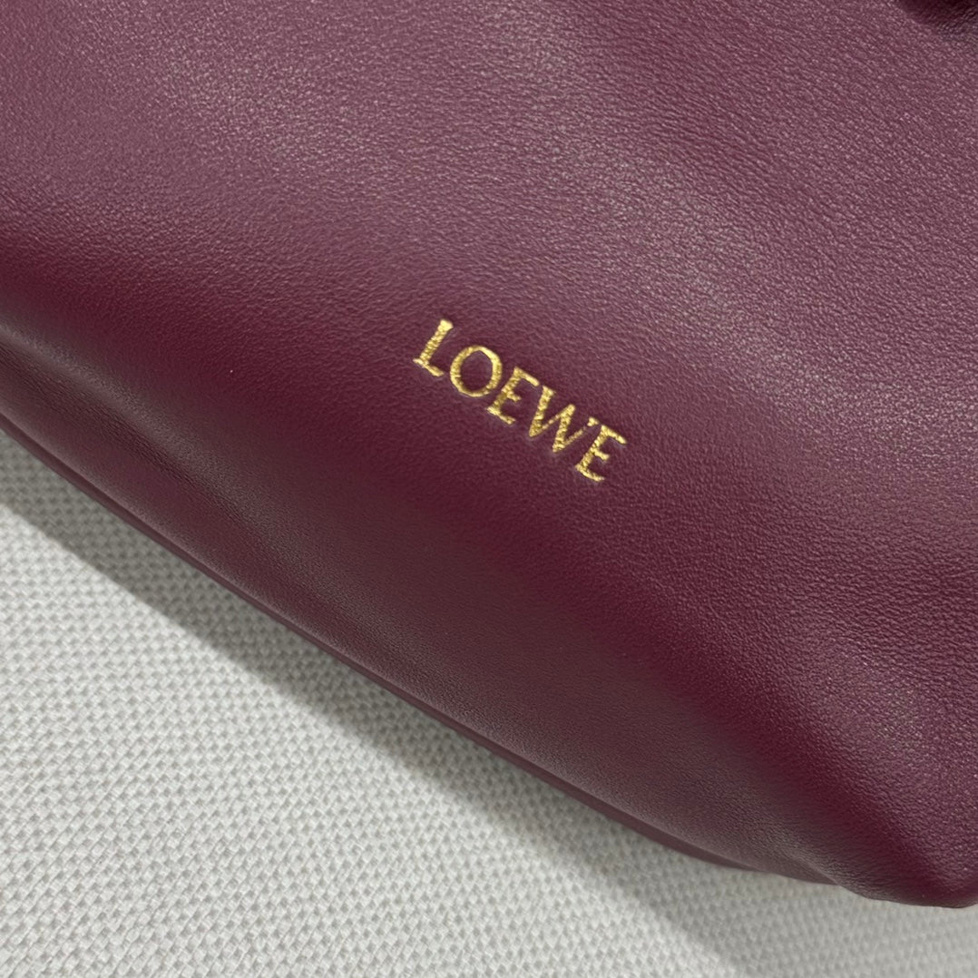 LOE 23 FLAMENCO PURSE BUCKET IN PLUM PURPLE LAMBSKIN mysite