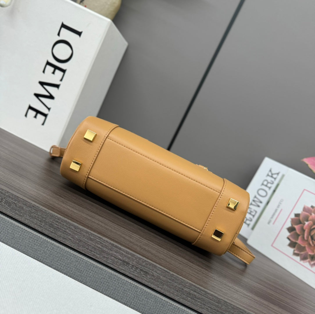 AMAZONA 23 CROPPED BAG IN PEANUT BROWN SOFT GRAINED CALFSKIN mysite