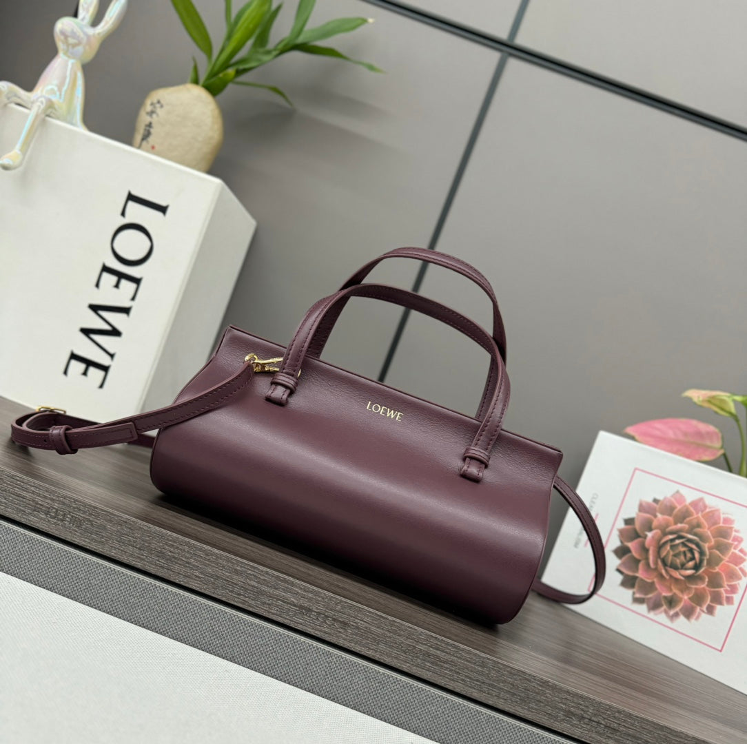CYLINDER BAG 25 IN WINE PURPLE CALFSKIN mysite