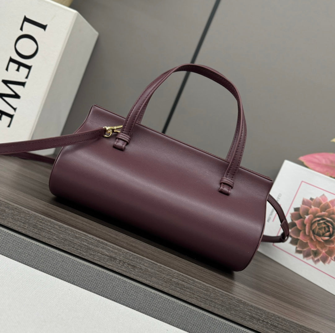 CYLINDER BAG 25 IN WINE PURPLE CALFSKIN mysite
