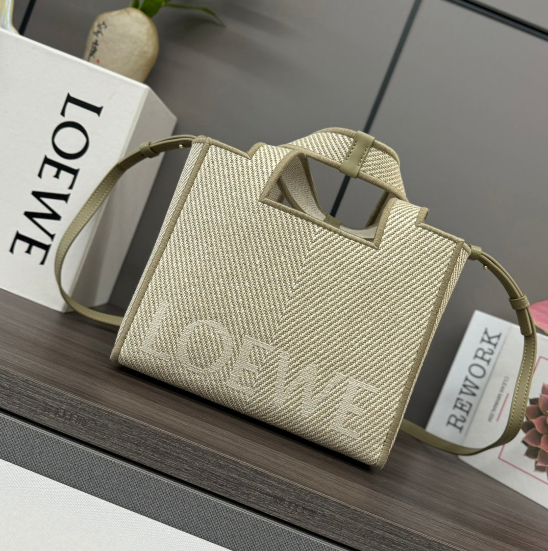 SMALL 24 LOEWE FONT TOTE IN ECRU JACQUARD CANVAS mysite