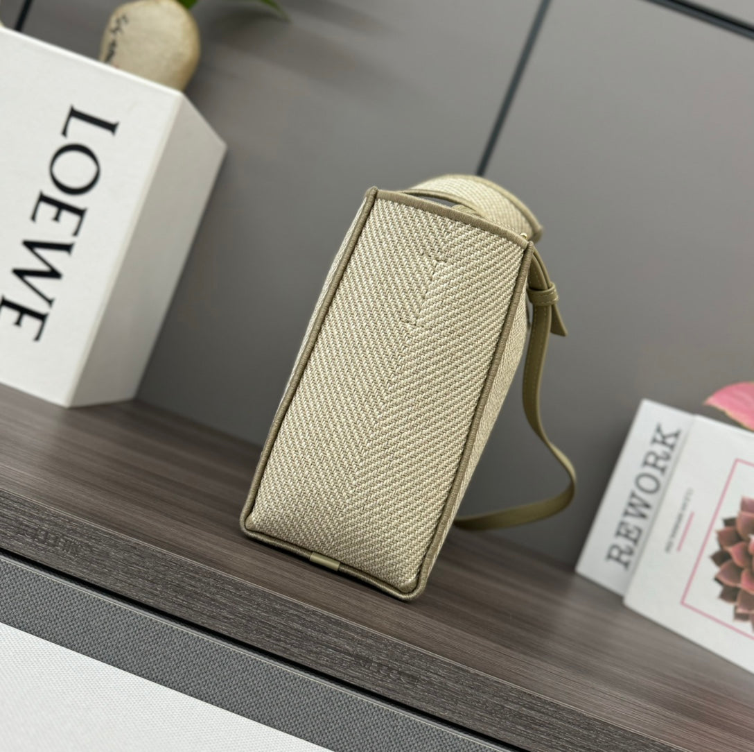 SMALL 24 LOEWE FONT TOTE IN ECRU JACQUARD CANVAS mysite