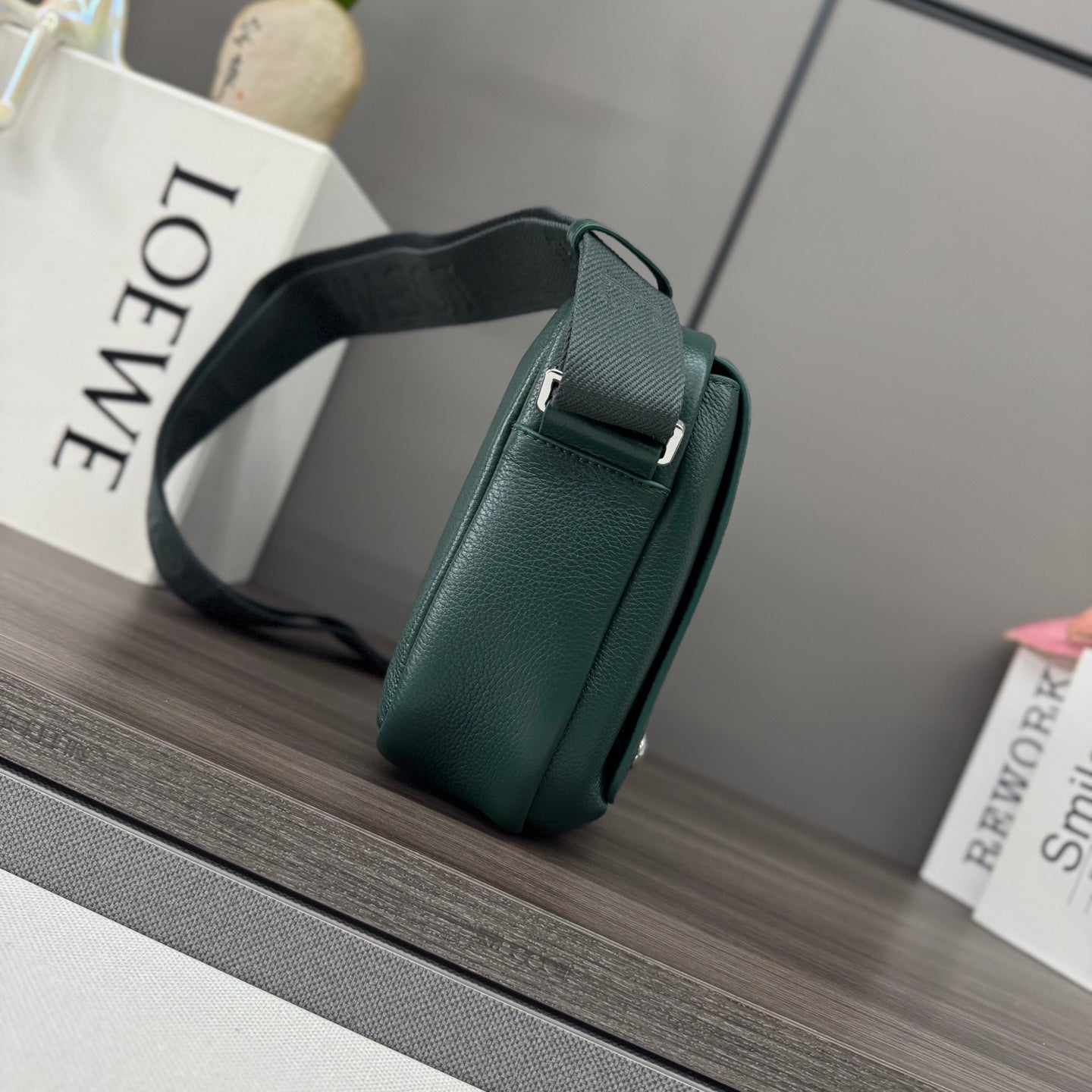 Loewe Messenger Bags 23 Dark Teal Green Cowhide mysite