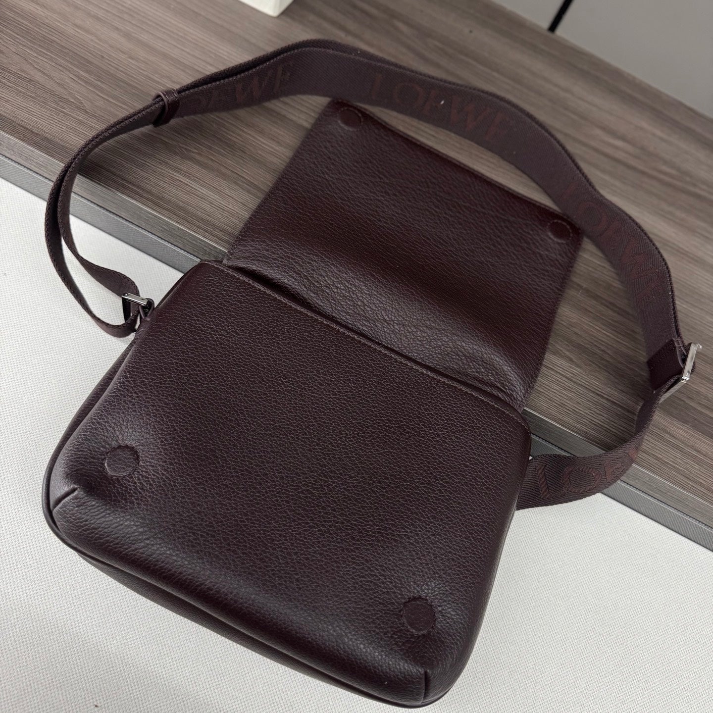 Loewe Messenger Bags 23 Dark Reddish Brown Cowhide mysite