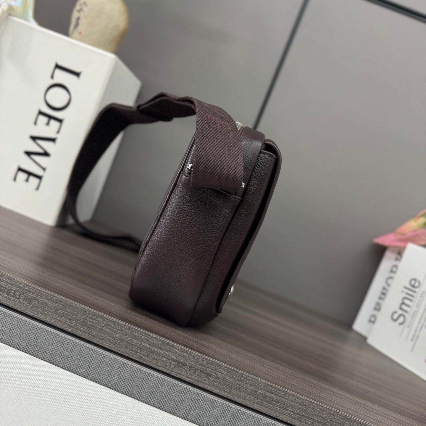 Loewe Messenger Bags 23 Dark Reddish Brown Cowhide mysite