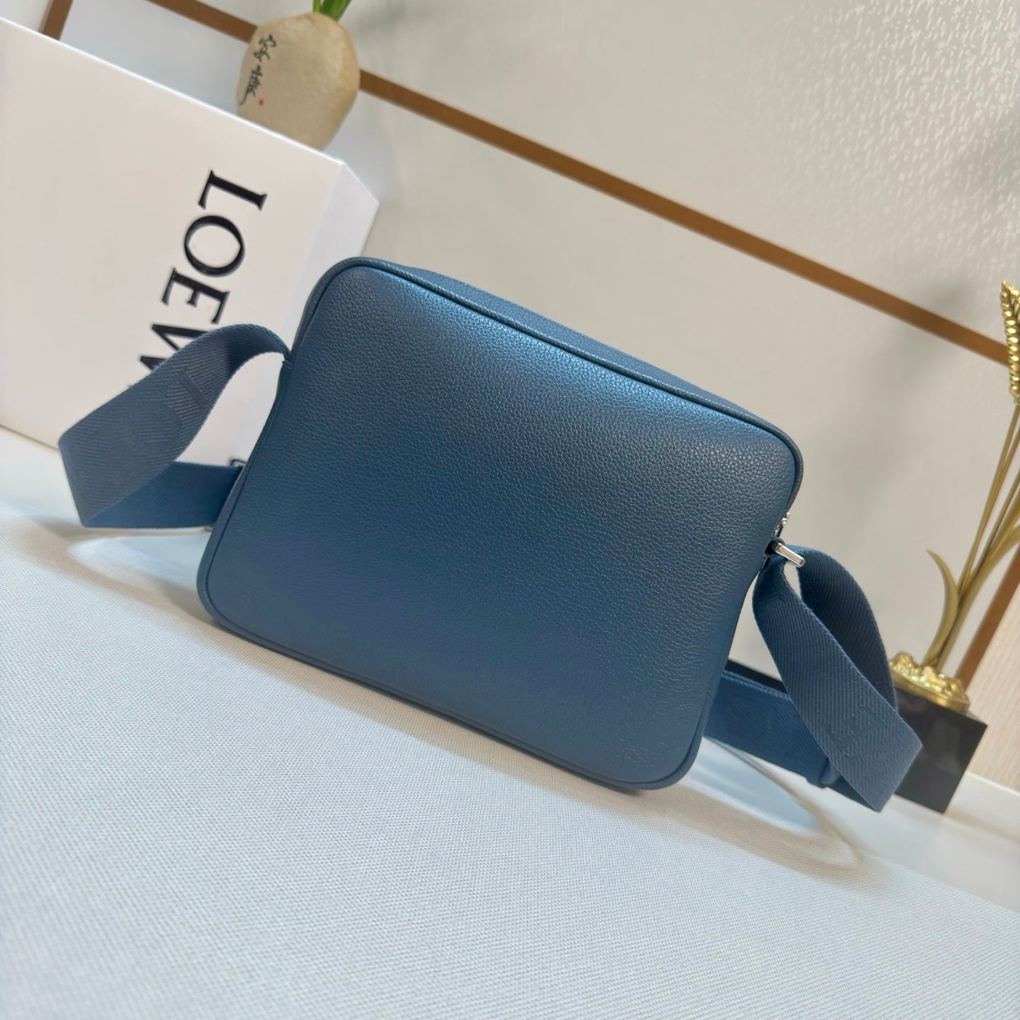 Loewe Messenger Bags 23 Navy Blue Cowhide mysite