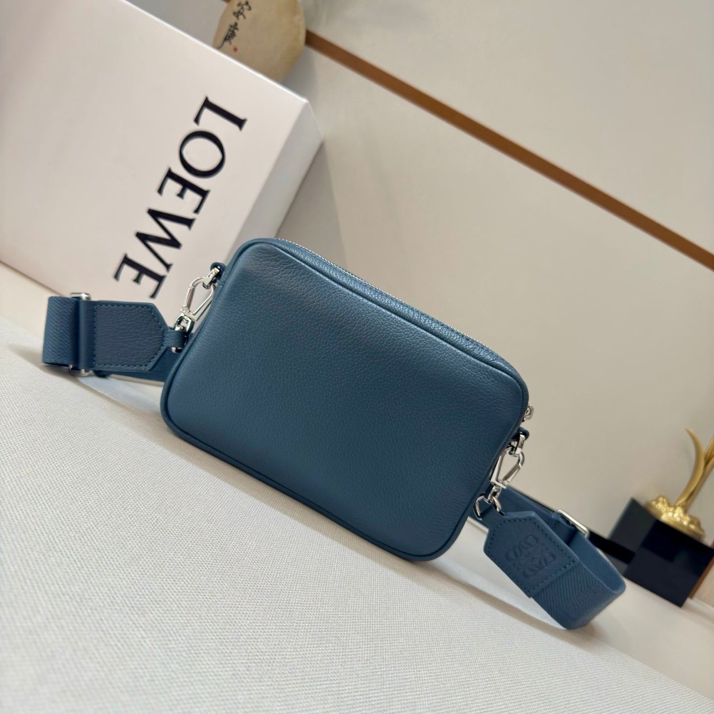 Loewe Messenger Bags 20 Navy Blue Cowhide mysite