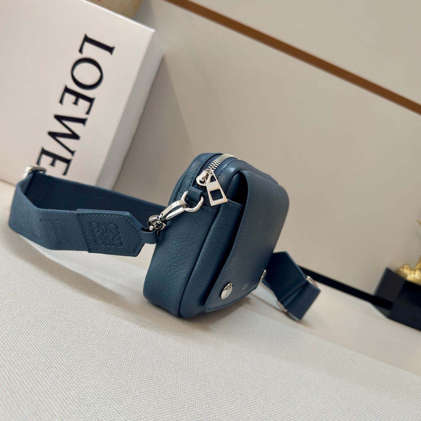 Loewe Messenger Bags 20 Navy Blue Cowhide mysite